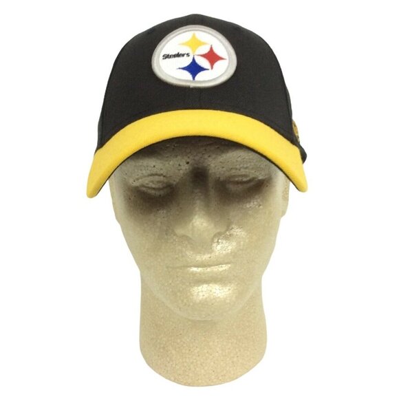 Pittsburgh Steelers New Era 39Thirty Fitted Hat Cap Size M/L Black & Yellow - Picture 1 of 9